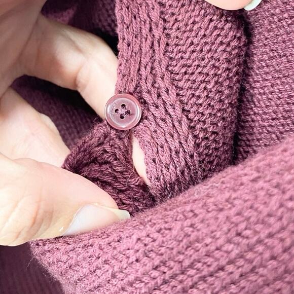 Aritzia Wilfred Barque Sweater Vest In Spiced Burgundy Large NWOT - Picture 5 of 5